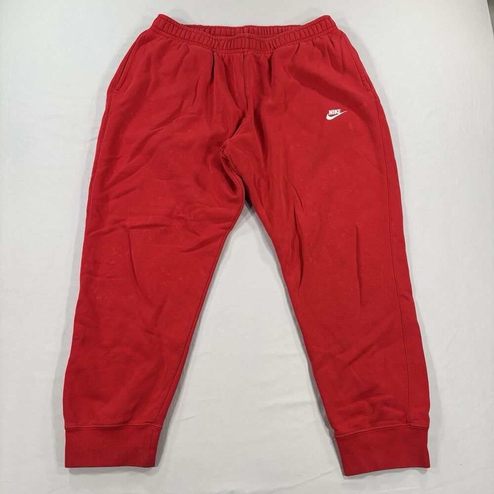 Nike Sportswear Club Fleece Joggers Red Mens Size 2XL